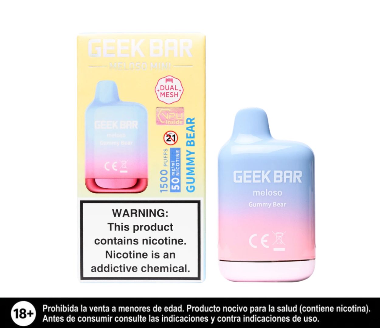 Geek Bar Gummy Bear 1500 Puffs Meloso Mini