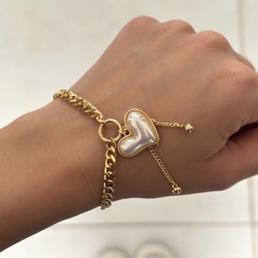 Imagen del producto Pulsera corazón nácar 