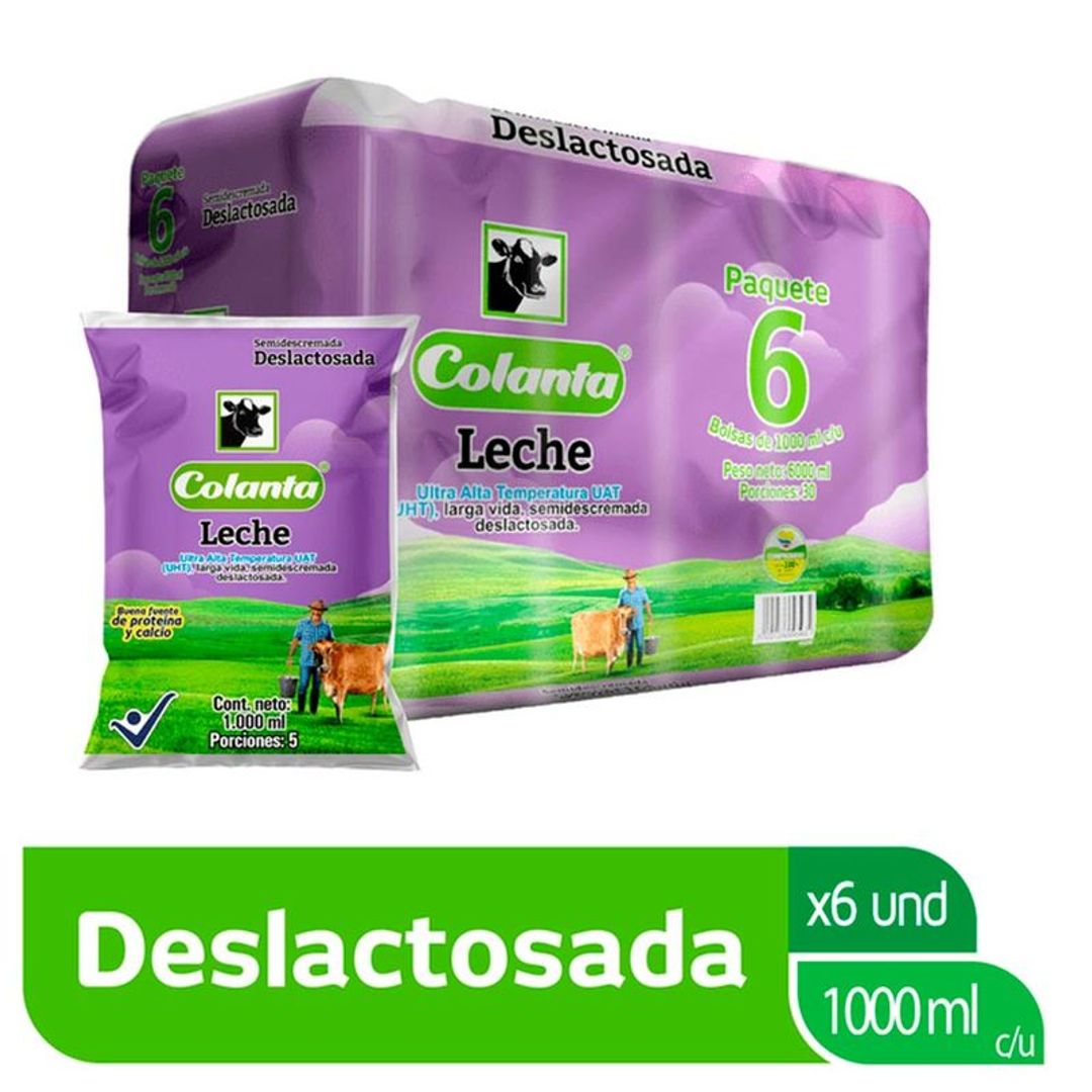 LECHE DESLACTOSADA COLANTA*6*1L