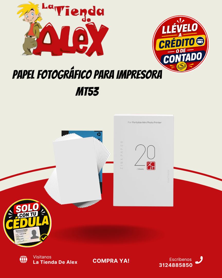 PAPEL FOTOGRÁFICO PARA IMPRESORA MT53