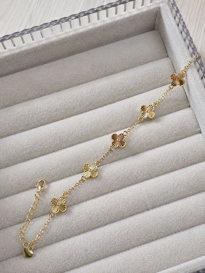 Pulsera Trebol Dorada