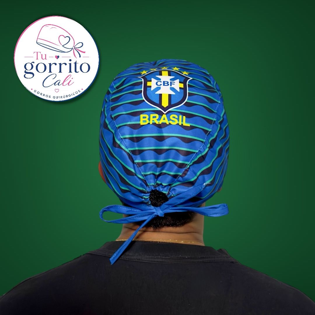 Mundial selección Brasil fondo azul hombre 