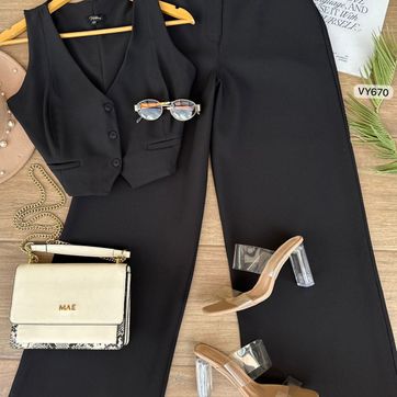 SET CHALECO Y PANTALON BOTONES FRENTE VY670 - imagen 1
