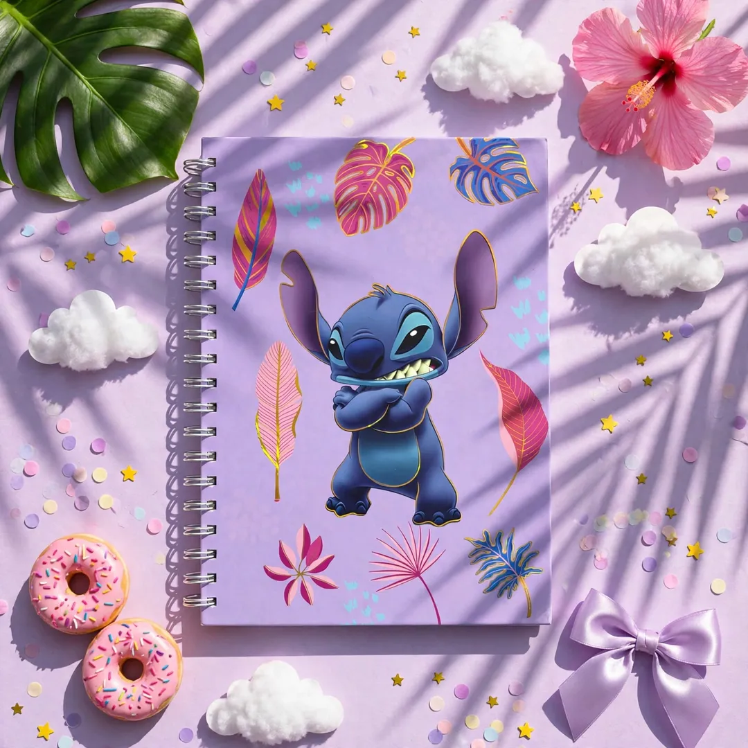 CUADERNO STITCH PASTA DURA A5 CUADRICULADO