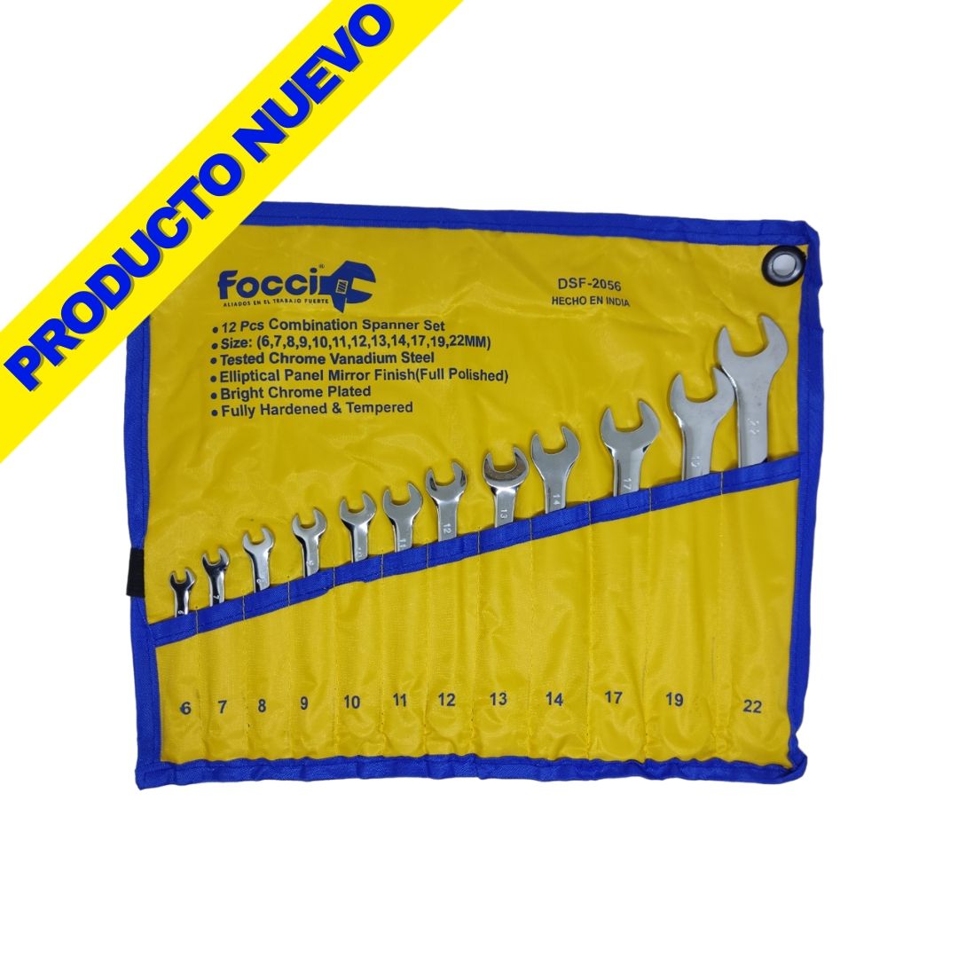 LLAVE MIXTA CRV FOCCI SET 12PCS 