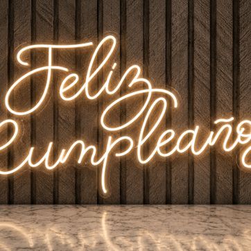 Imagen del producto LETRERO FELIZ CUMPLEAÑOS 58x30 CM NEÓN FLEX