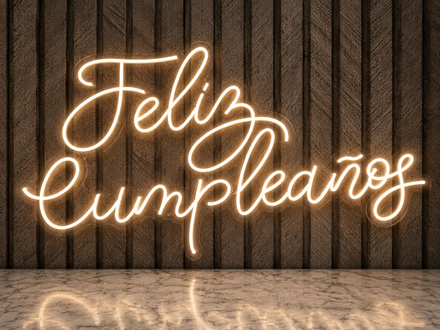 LETRERO FELIZ CUMPLEAÑOS 58x30 CM NEÓN FLEX