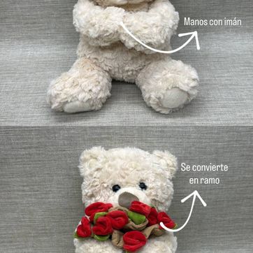 Imagen del producto OSO GORRO CONVETIDO EN FLOR 30 CM
