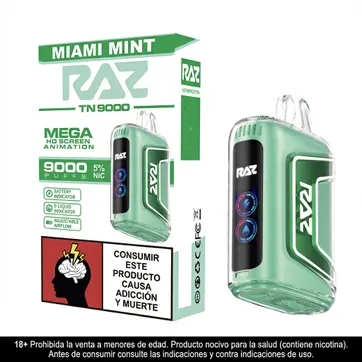 Imagen del producto Raz Tn Miami Mint 9.000 Puffs