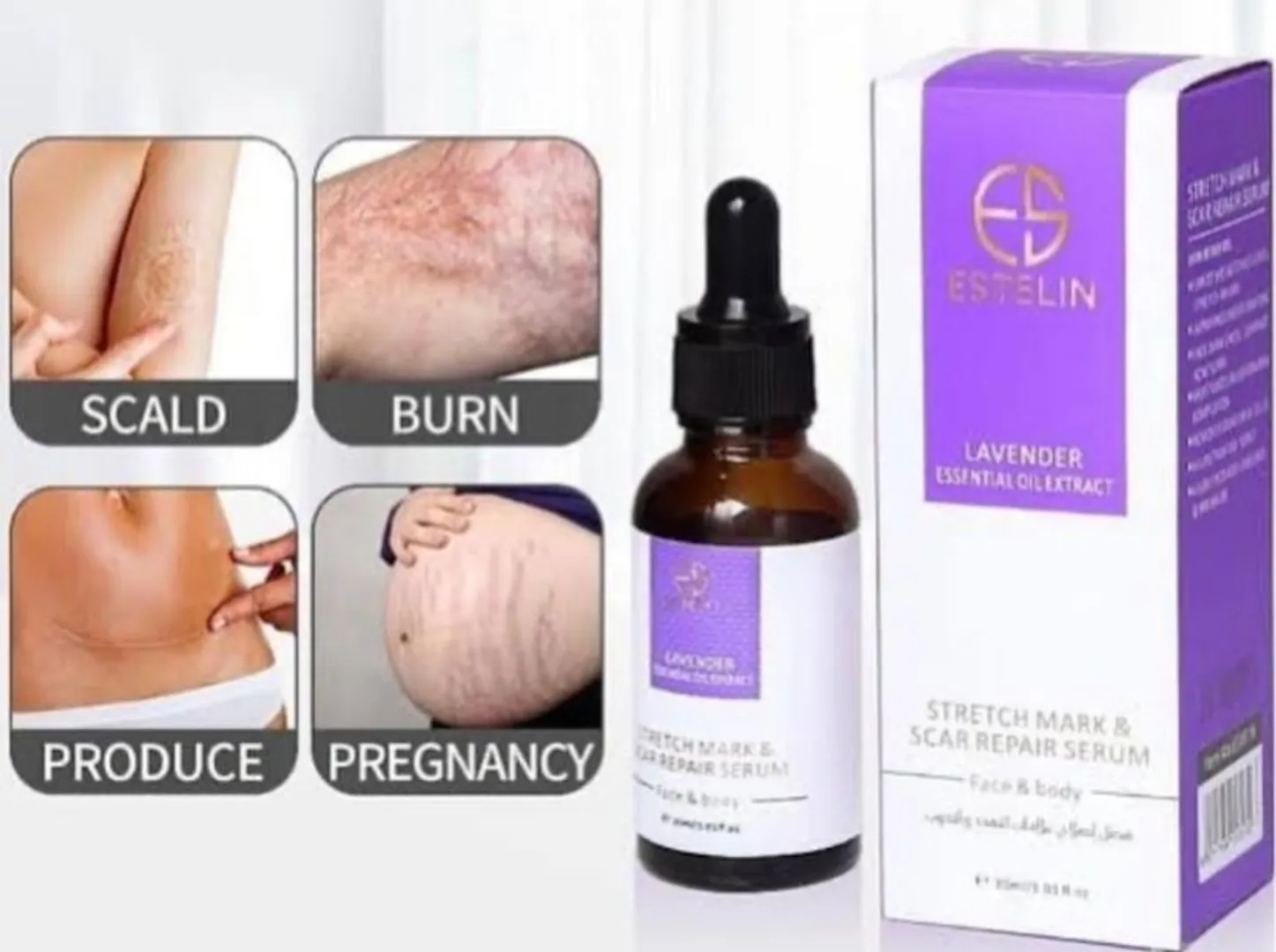SERUM LAVANDA PARA CICATRICES Y ESTRIAS ESTELIN 