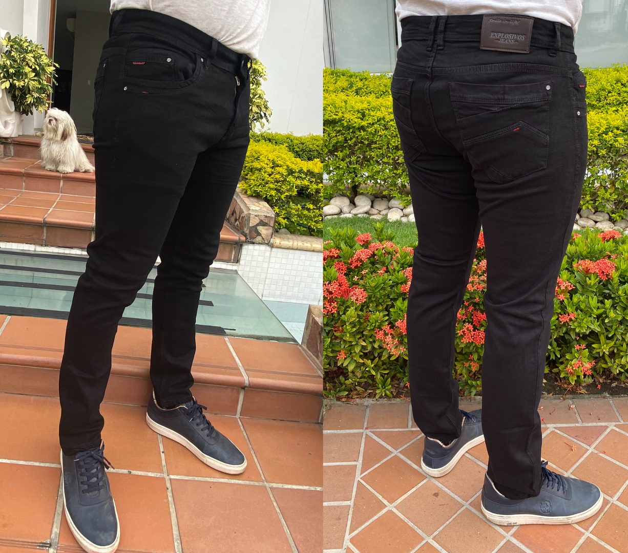 PANTALON CABALLERO NEGRO STRETCH 