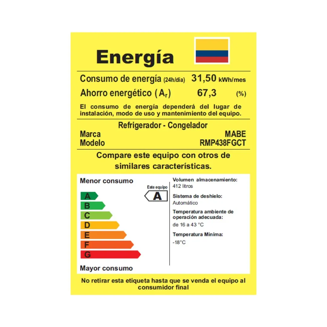 NEV MABE 412 LTS NO FROST PLATINIUN	