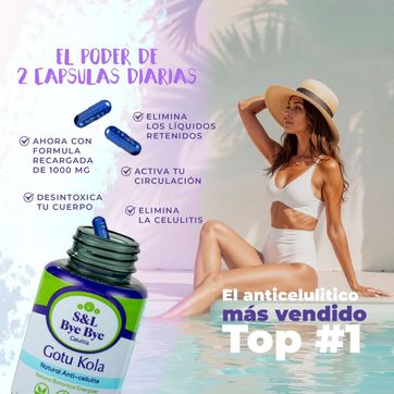 Capsulas Bye bye celulitis Gotu Kola  - imagen 4