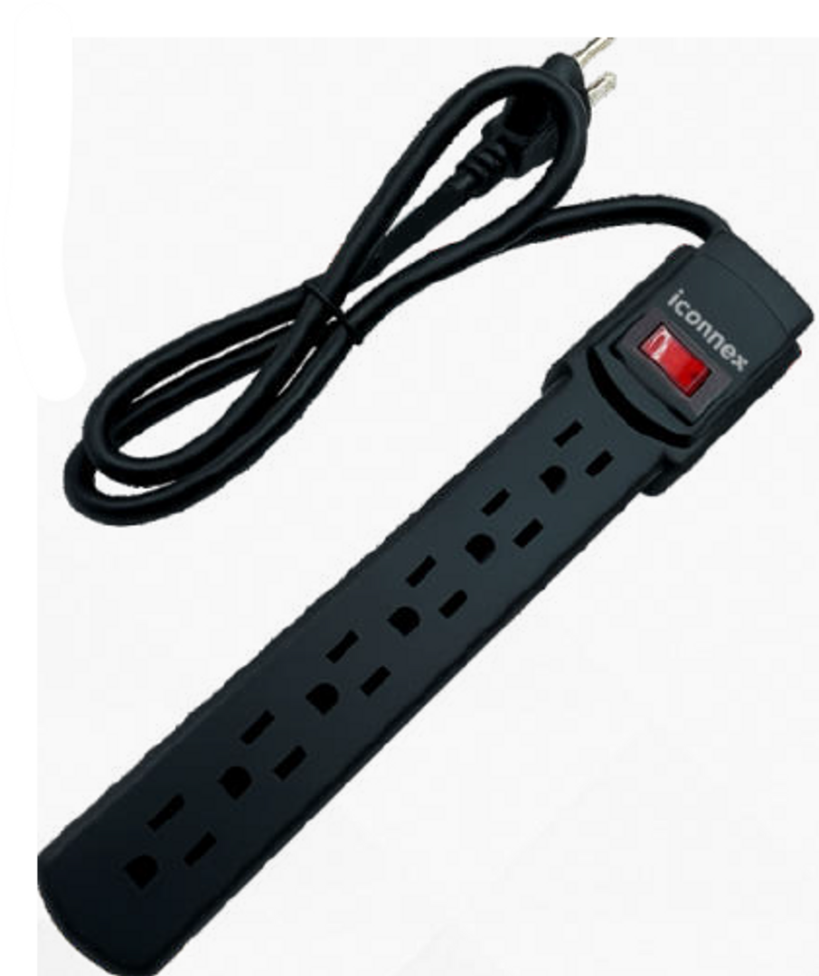 MULTITOMA 1,3M 14 AWG 6 TOMAS ICONNEX NEGRA