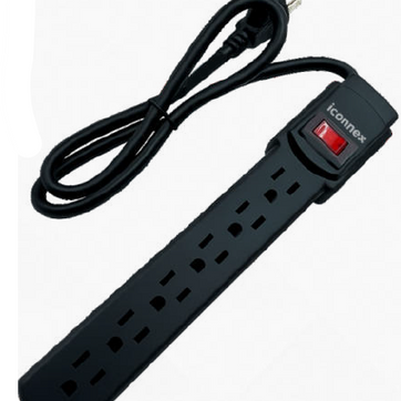 Imagen del producto MULTITOMA 1,3M 14 AWG 6 TOMAS ICONNEX NEGRA