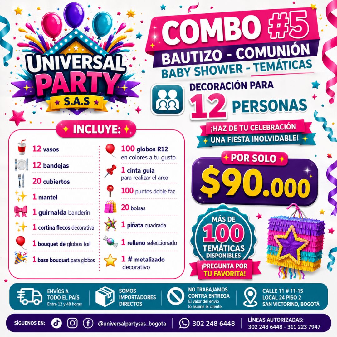 COMBO #7 CON PIÑATA