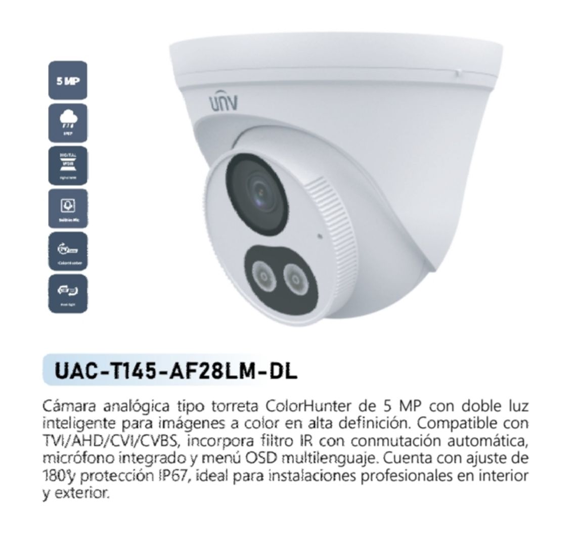 CAMARA ANALÓGICA COLORHUNTER 5MP UNIVIEW 