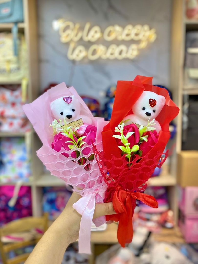 RAMO CON OSITO Y FLOR 