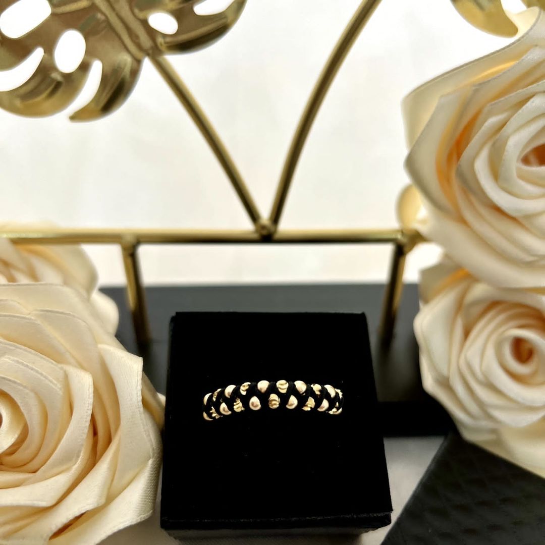 ANILLO ARTESANAL TEJIDO DOBLE