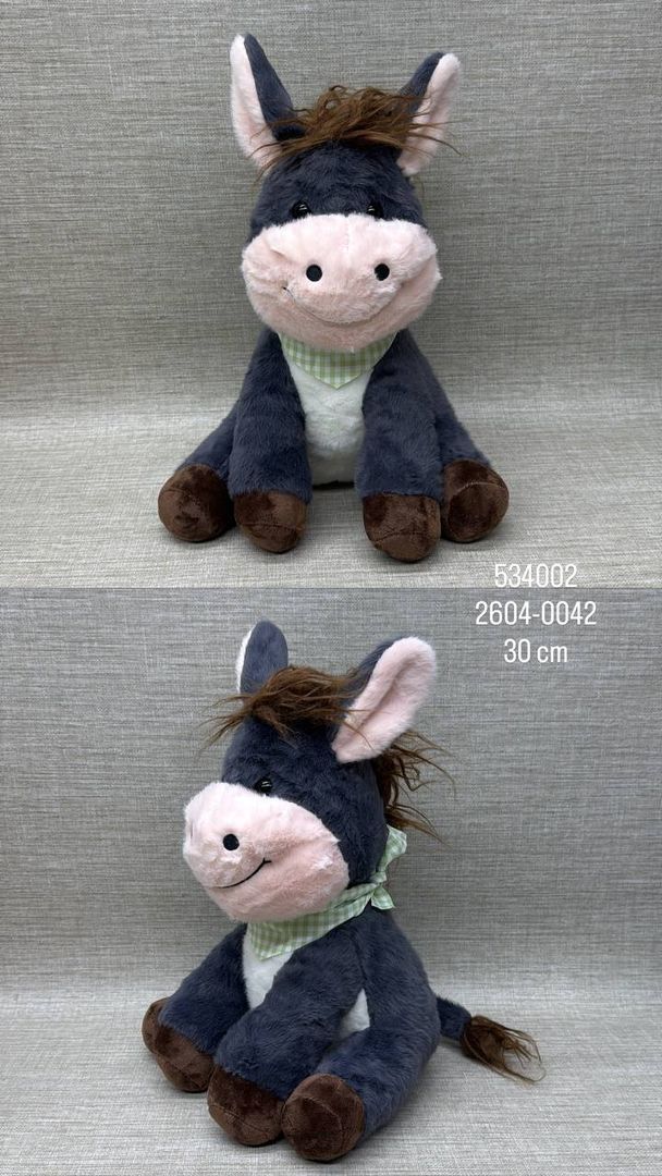 BURRO EN TONO GRIS  DE 30 CM 