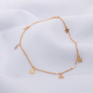 Imagen del producto TOBILLERA TEJIDO ARGOLLA LAMINA ESTRELLA 1MM. 25CM 709129A301