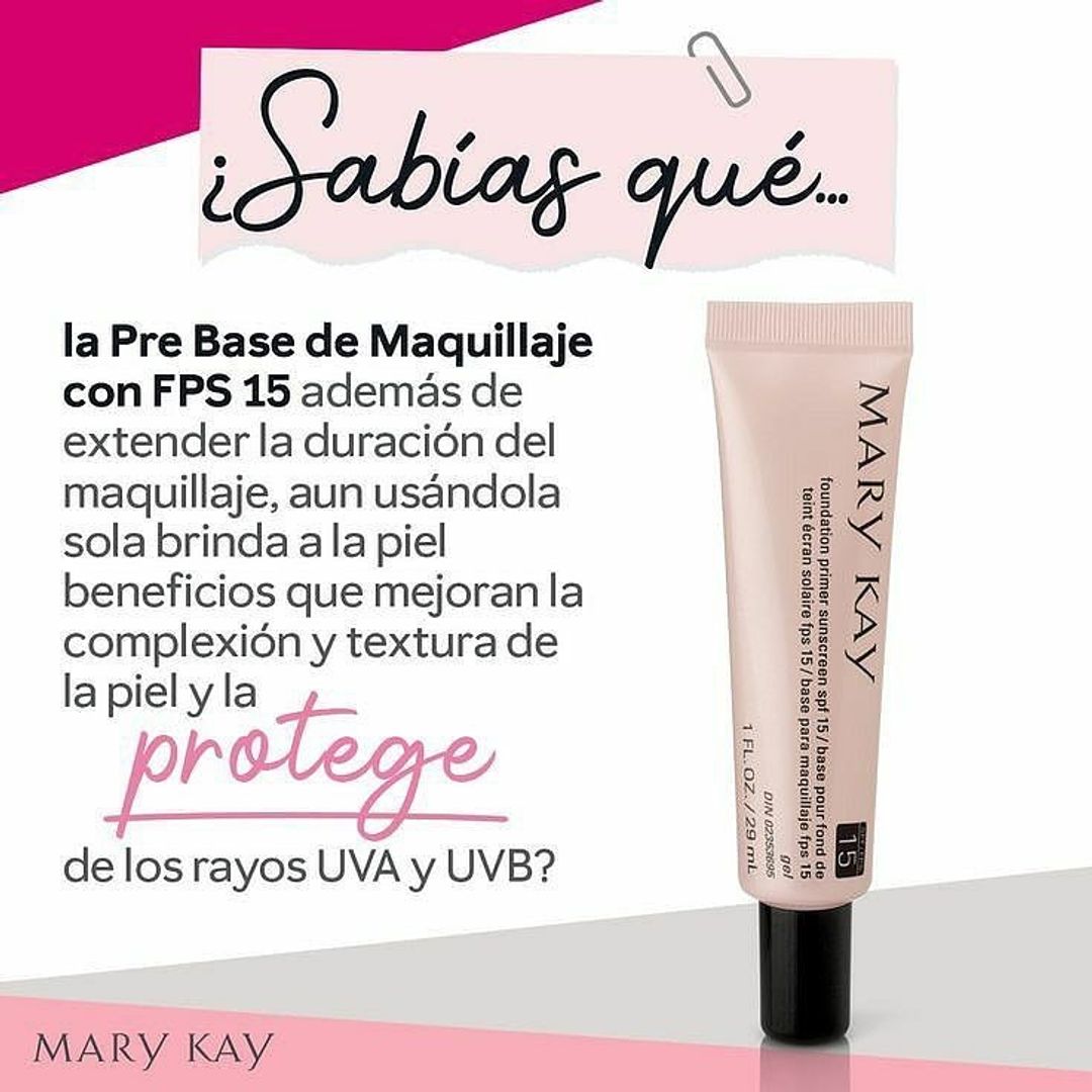 Base para Maquillaje FPS 15 Mary Kay®  20% de descuento