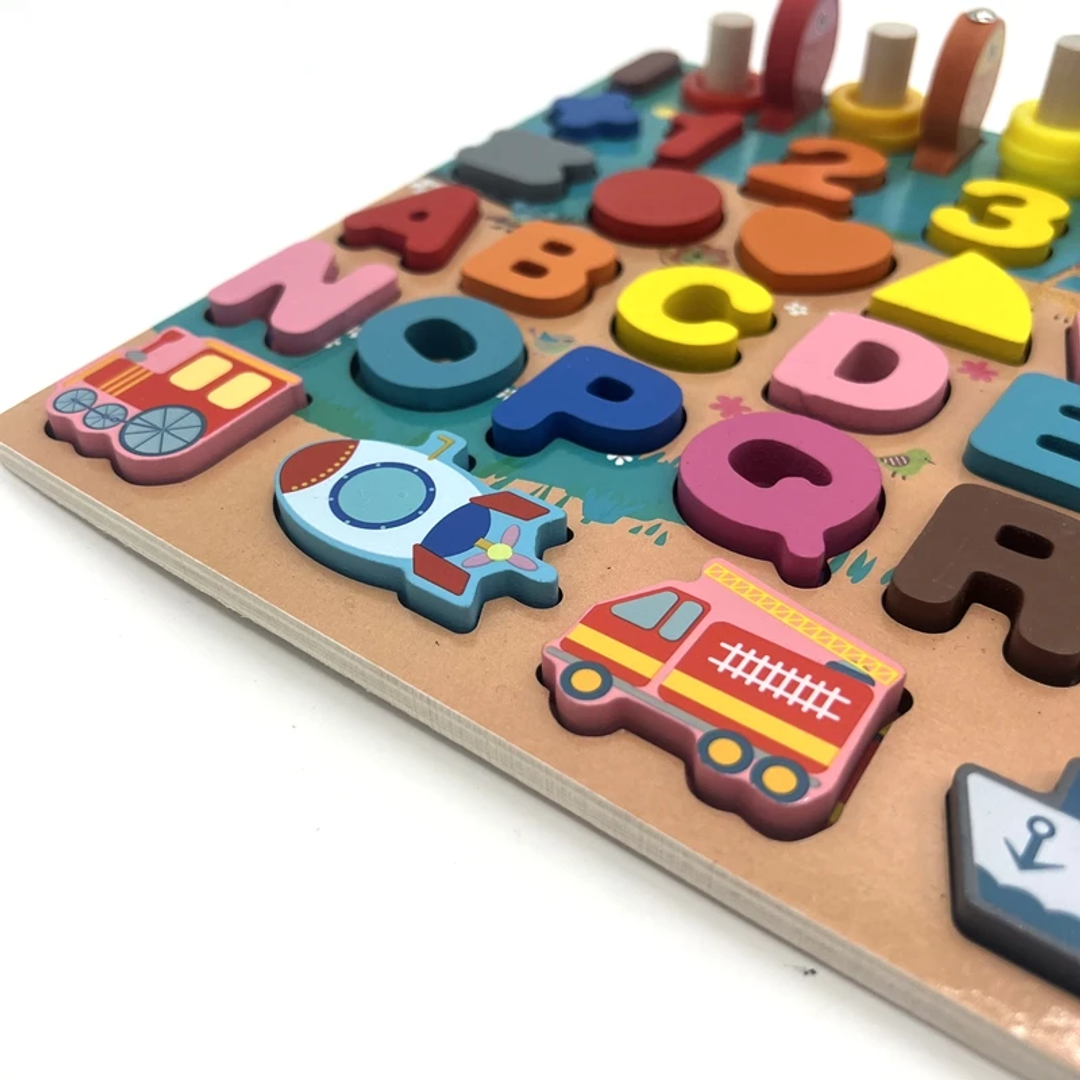 Tablero Didáctico Juego Madera Niños Montessori