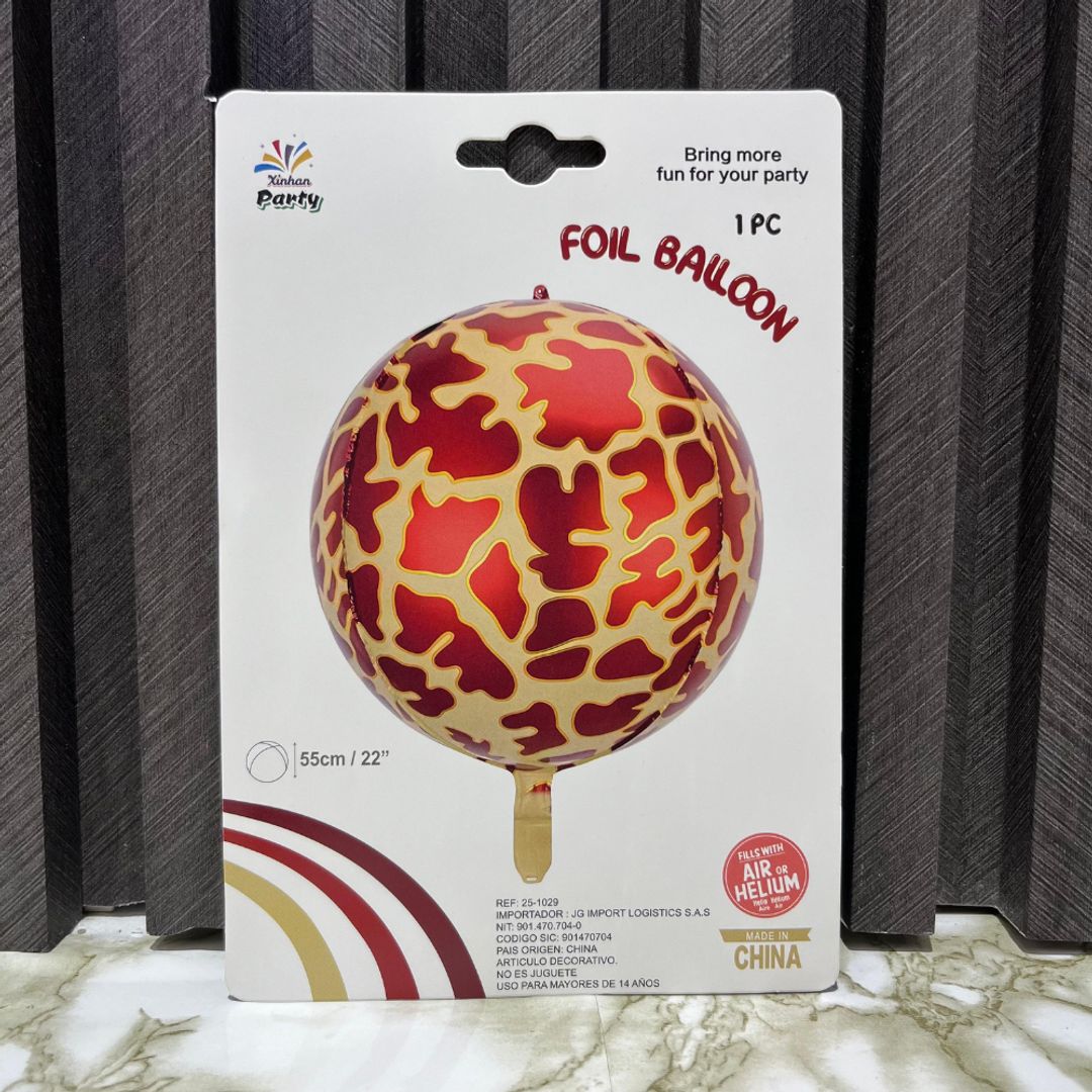 GLOBO ANIMAL PRINT ORBY SURTIDO