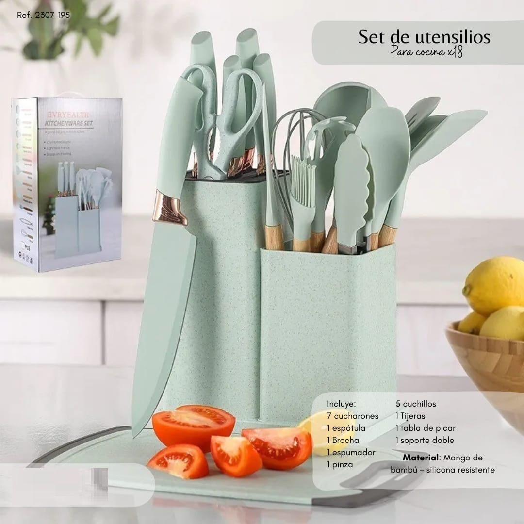 UTENSILIOS DE SILICONA X 18