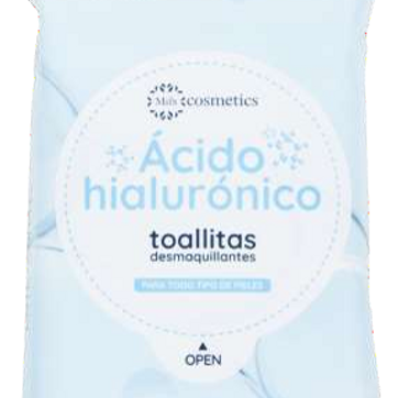 Imagen del producto TOALLA DESMAQUILLANTE ACIDO  HIALURONICO X 10 UND MIIS COSMETICS