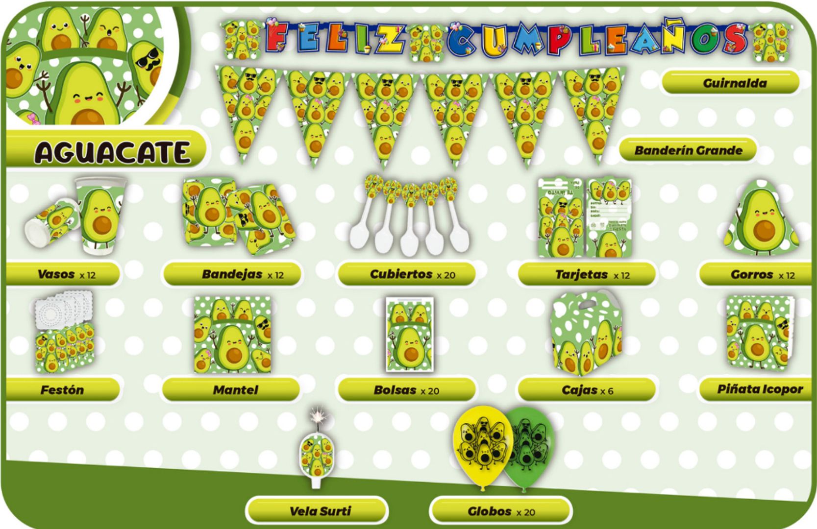 DECORACIÓN AGUACATE