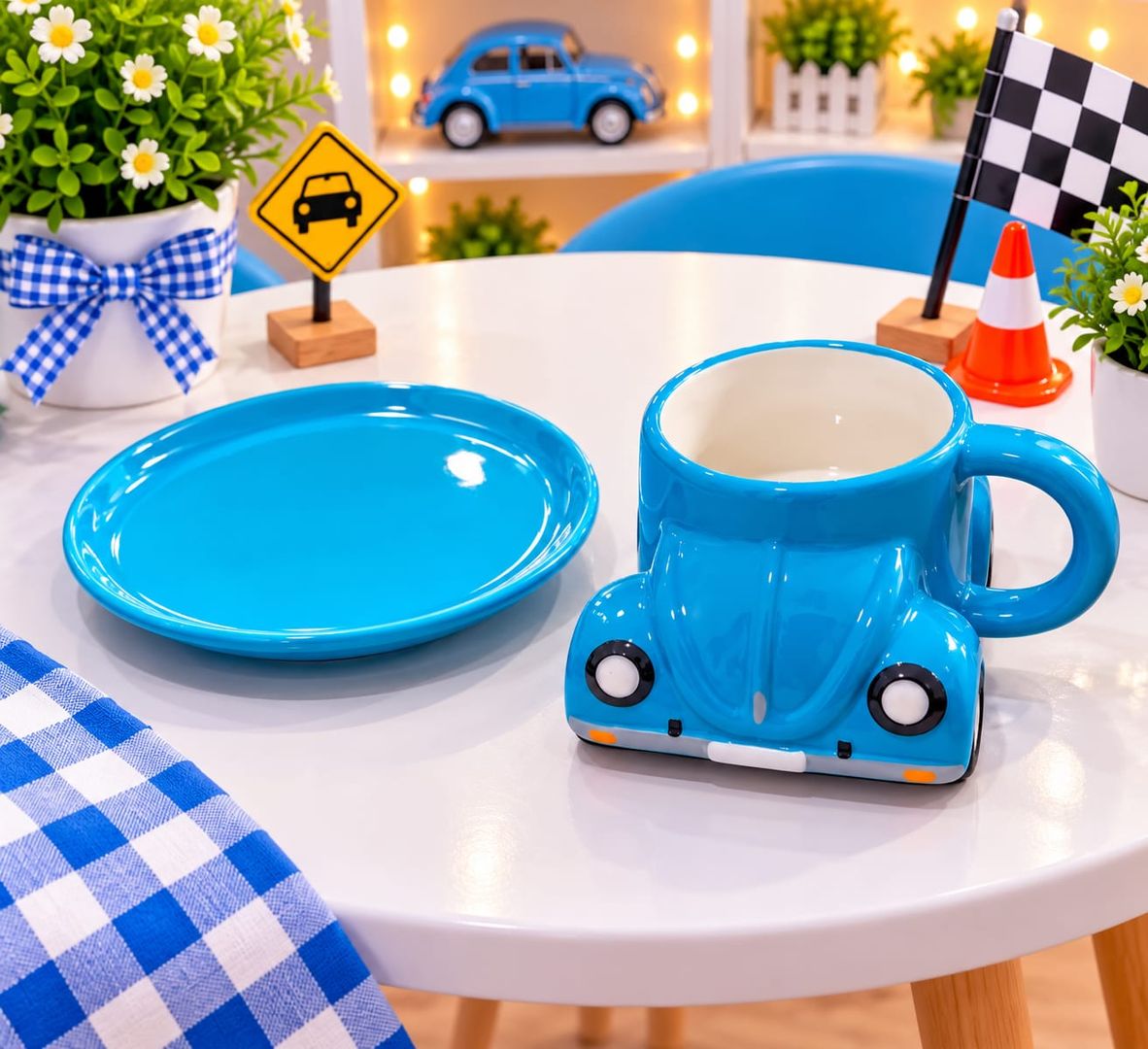 MUG CARRO+PLATO