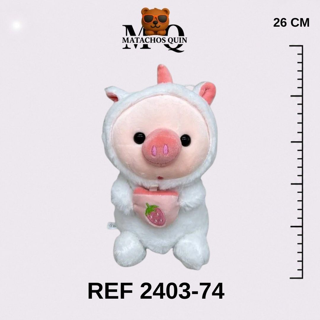 CERDITO CON DISFRAZ DE UNICORNIO