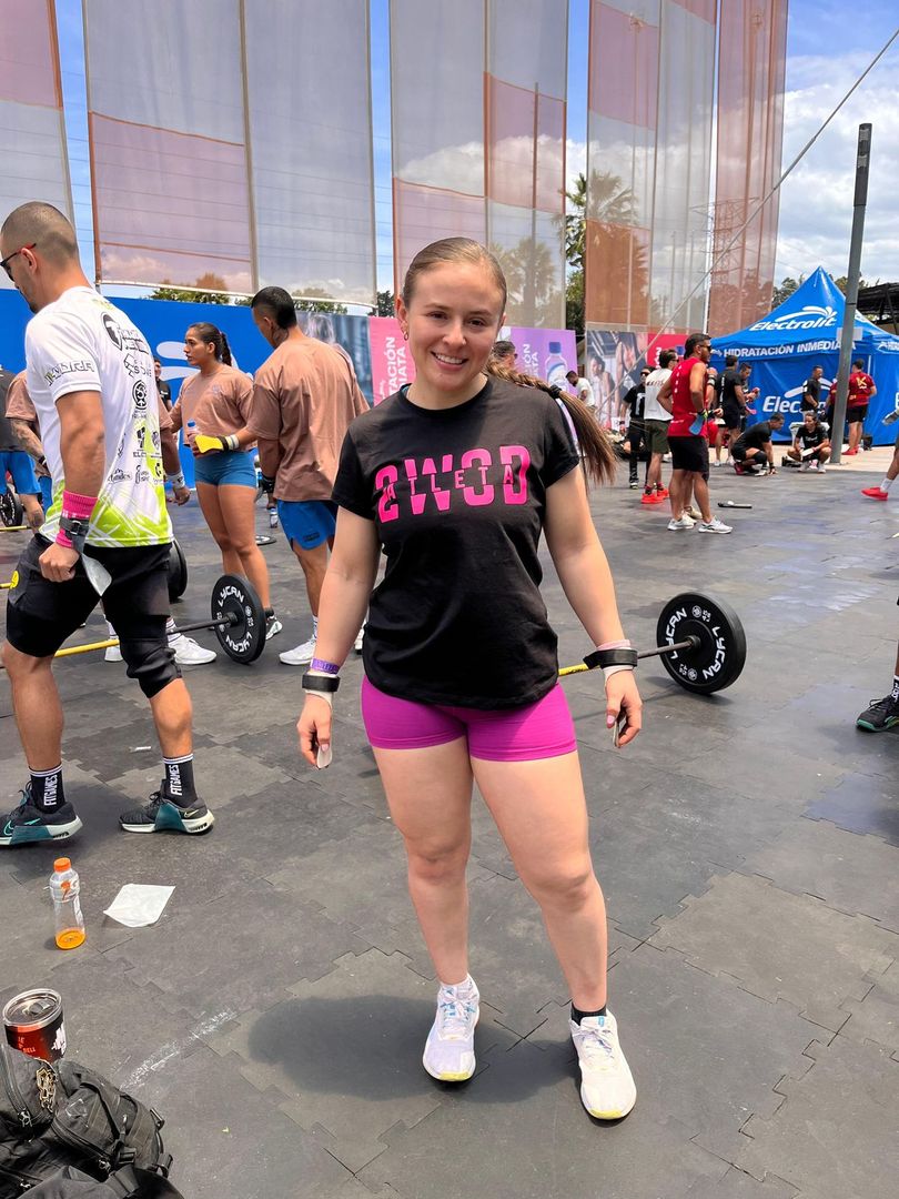 T- SHIRT  DAMA  ATLETA  NEGRO - FUCSIA NEON