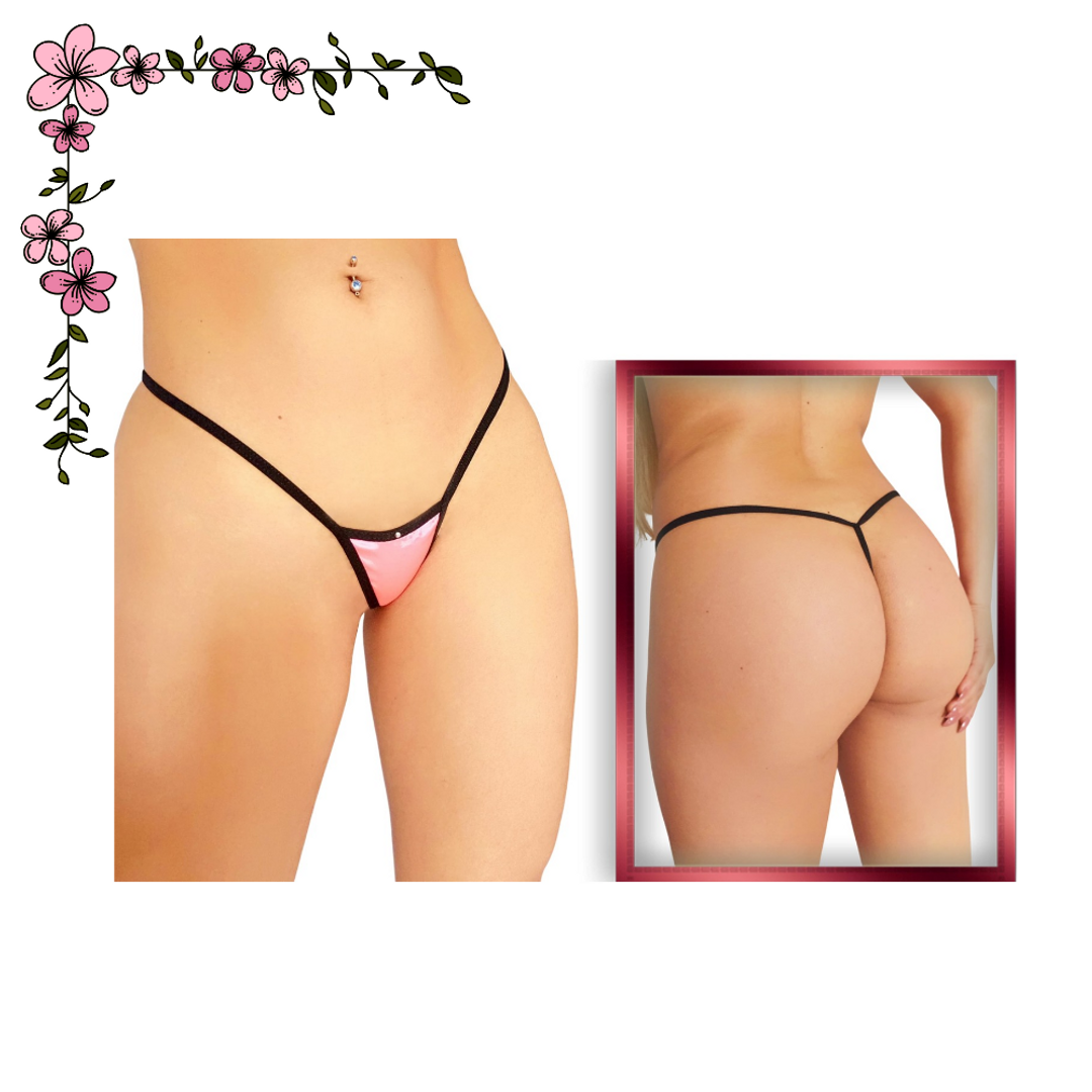 Súper micro tanga hilo en Satín 