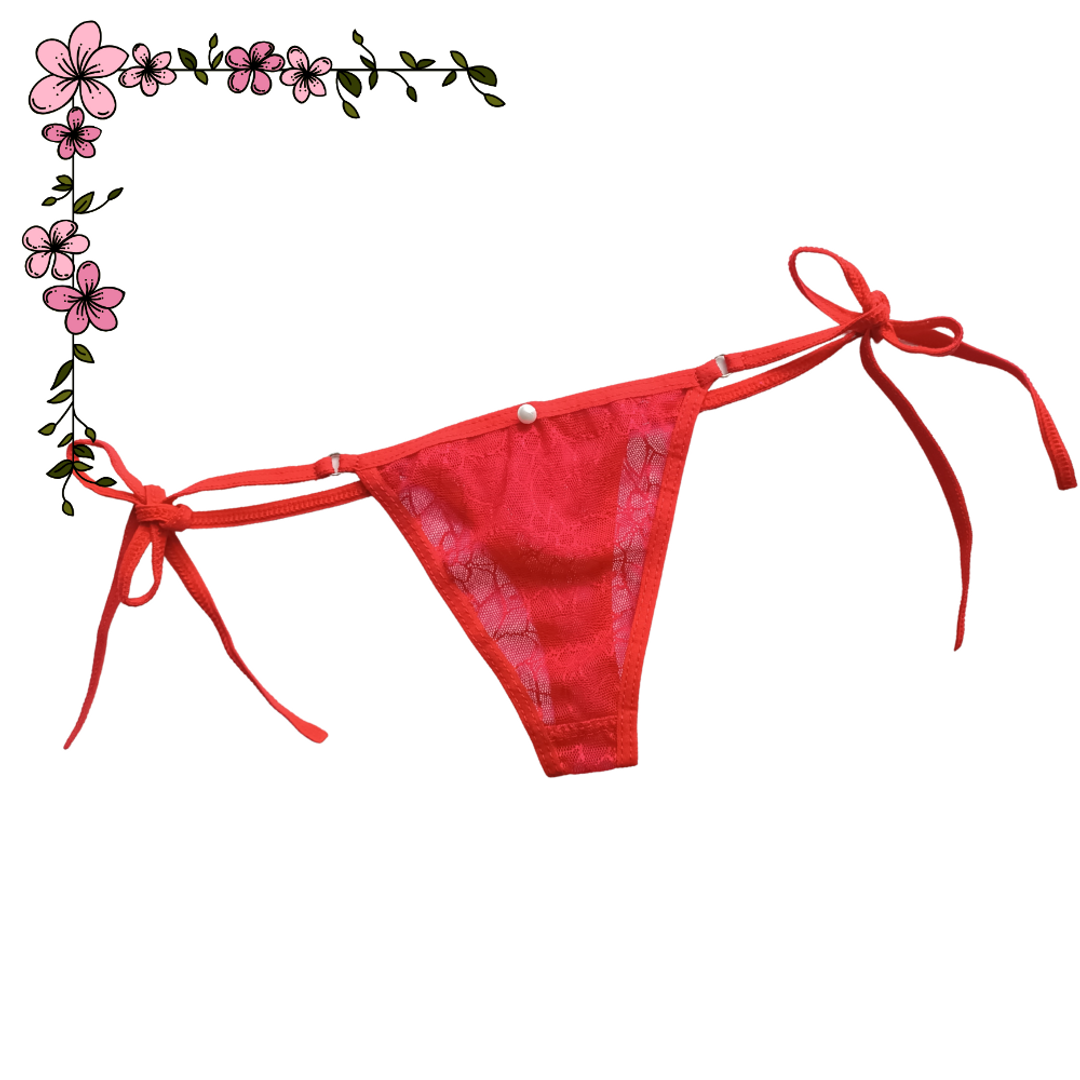 Tanga hilo en encaje amarre 