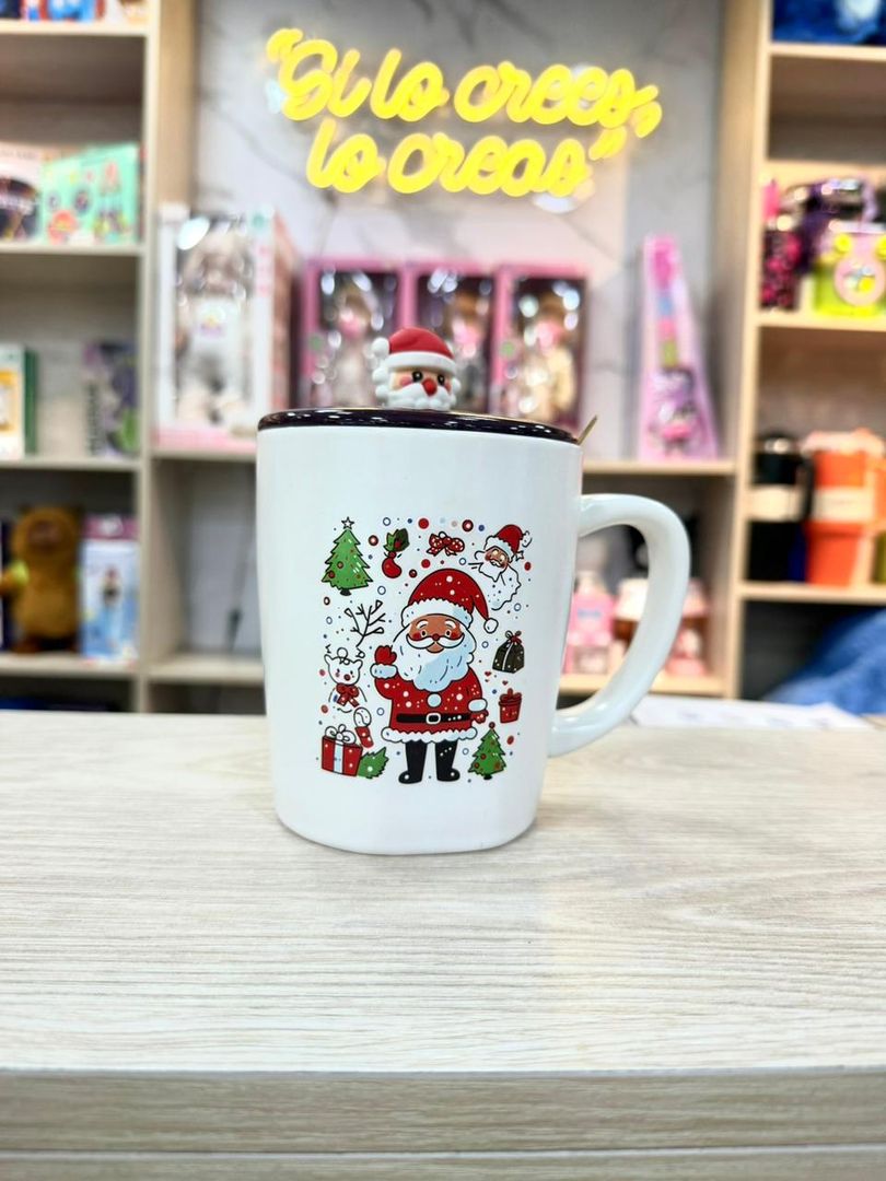 POCILLO NAVIDEÑO  GRANDE APLIQUE GOM