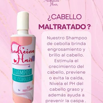  shampoo de cebolla andreina hair  - imagen 1