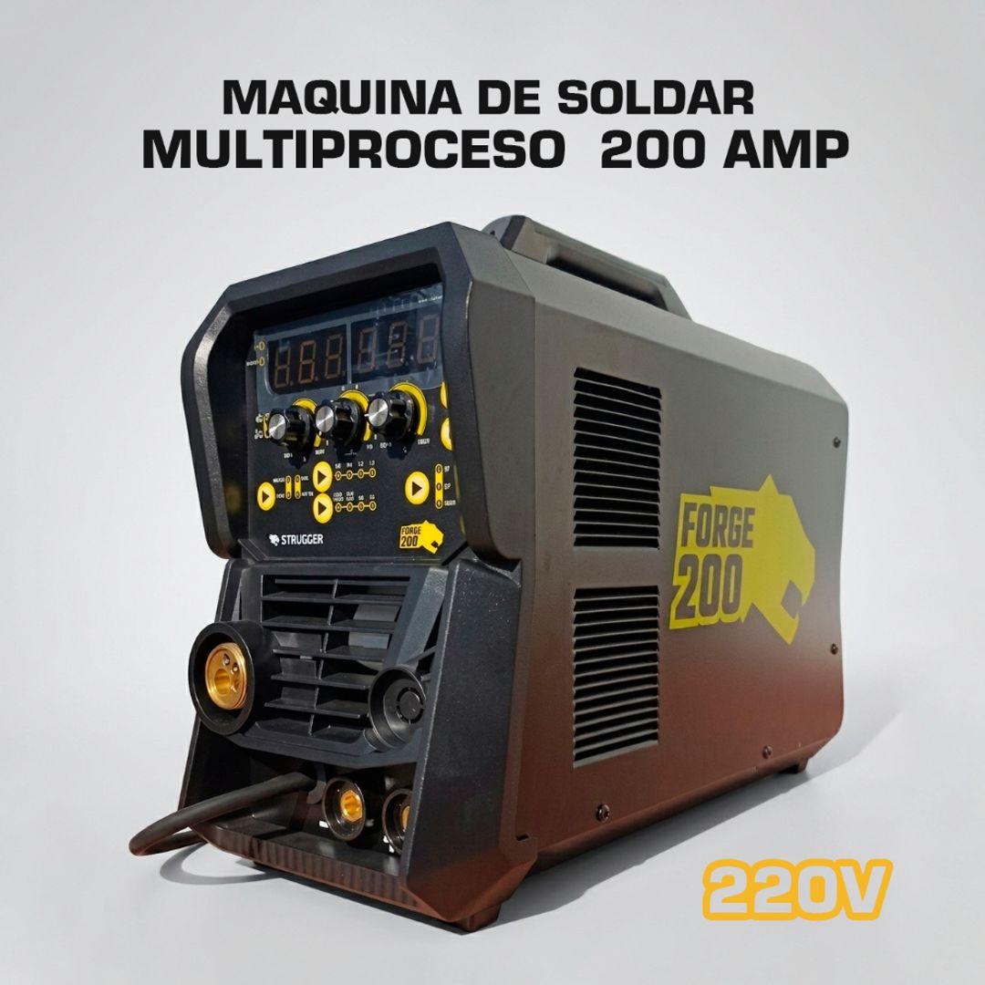MAQUINA DE SOLDAR MULTIPROCESO  200 AMP STRUGGER 220V