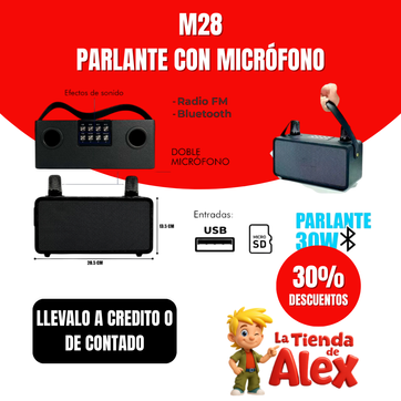 Imagen del producto M28 Parlante con micrófonos