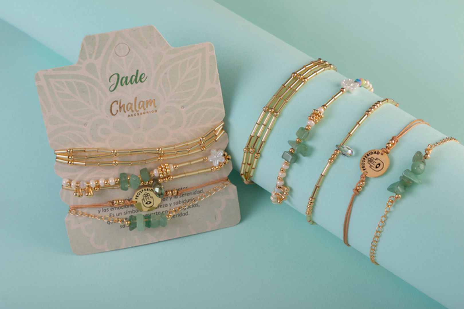 Juego de Pulseras Piedras Naturales: Jade