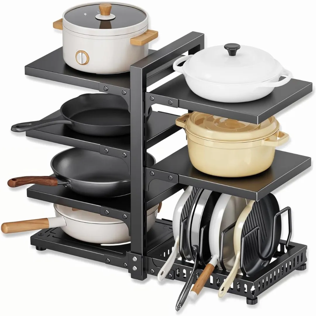 ESTANTE ORGANIZADOR OLLAS Y TAPAS METALICO GRANDE