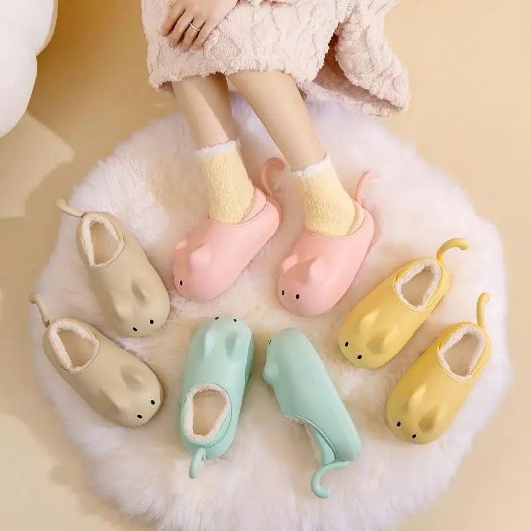 Pantuflas tipo croc ratoncito