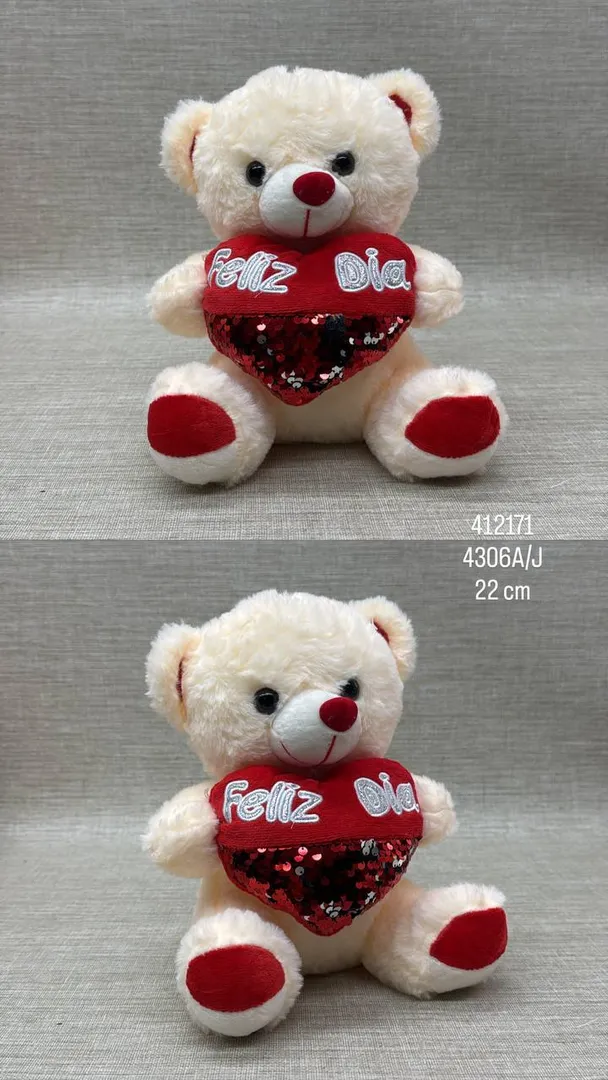 OSO CON CORAZÓN SURTIDO 22 CM