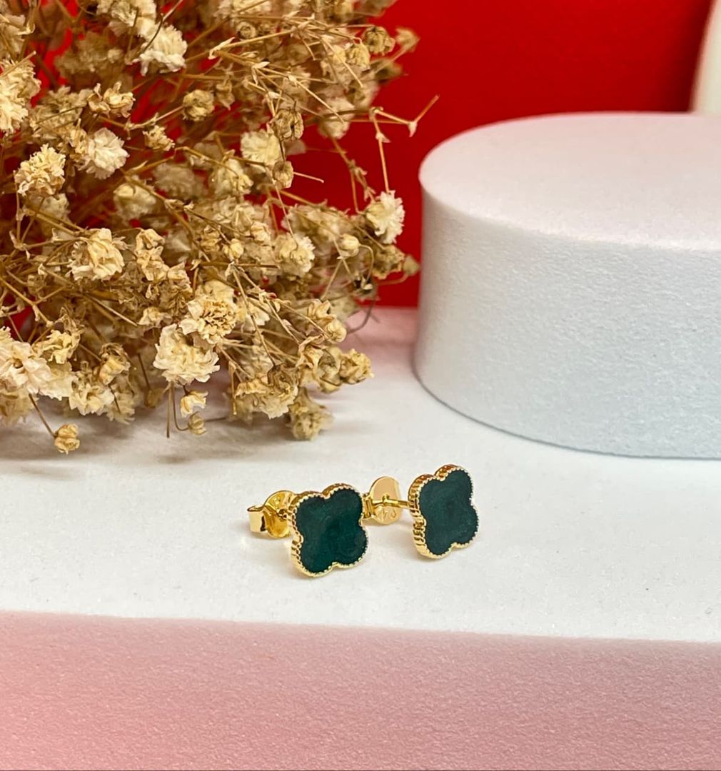 Topos van cleef 10mm verdes medianos