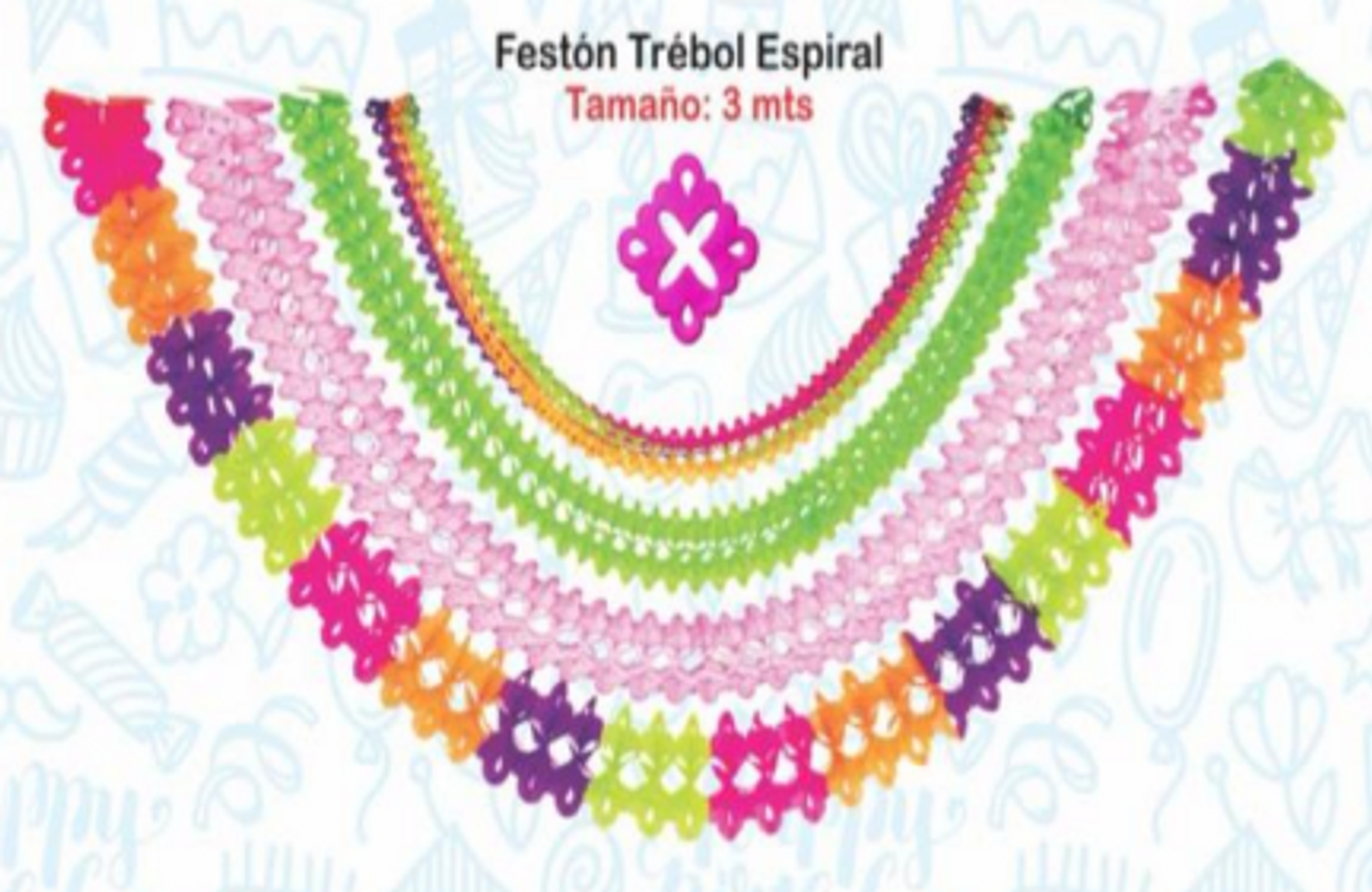 FESTON TREBOL ESPIRAL 3 MTS