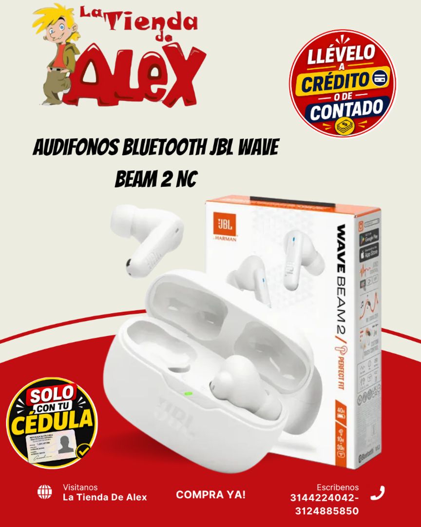 Audifonos Bluetooth JBL Wave Beam 2 NC