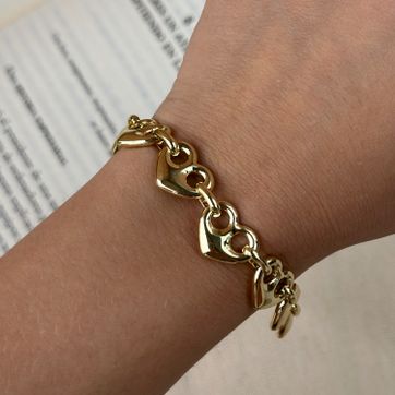Imagen del producto Pulsera corazones grande 