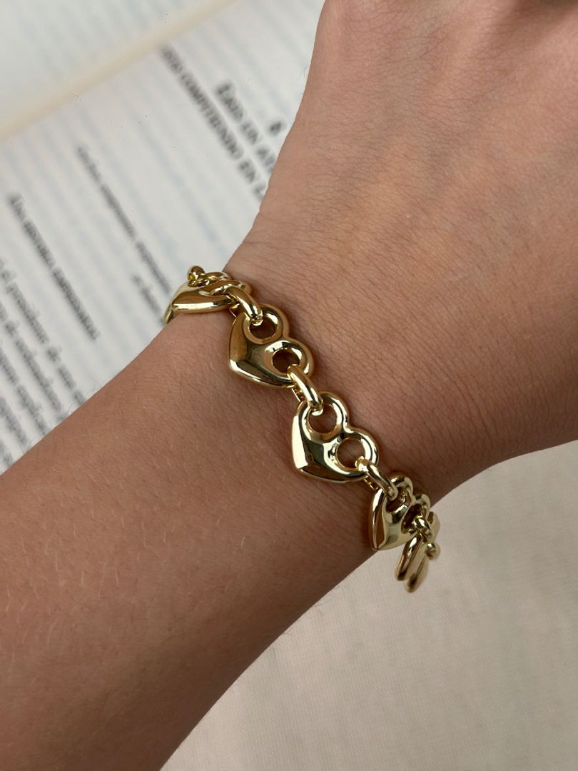 Pulsera corazones grande 
