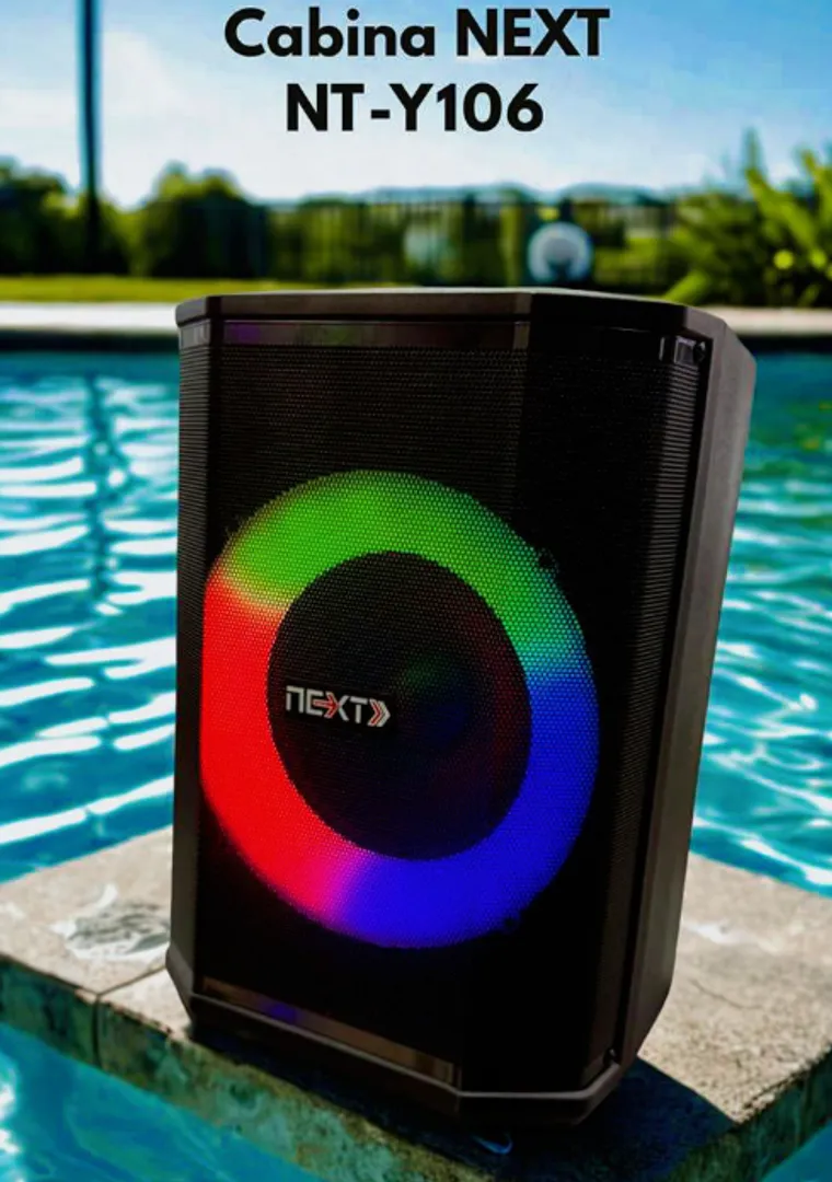 CABINA PARLANTE DE 8 PULGADAS LUCES LED NX-Y106